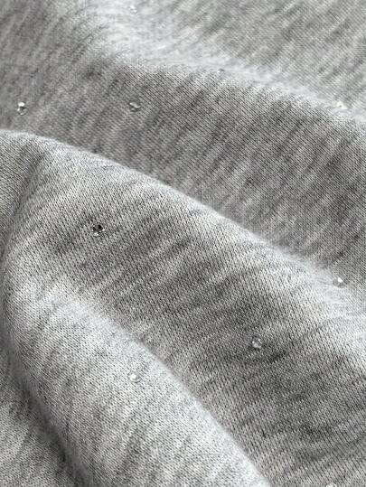 GlowEve Conjunto de 2 piezas de mujer con sudadera con capucha y pantalón de chándal de moda casual con cremallera y strass, chaqueta con capucha con cremallera y mangas largas oversize y pantalón de chándal recto y suelto con cordón a la cintura