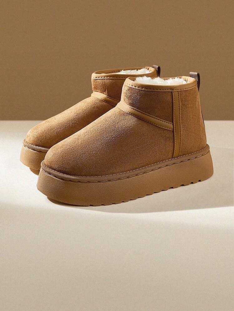 CUCCOO EASI Women's Casual Thick Sole Warm Low-Top Snow Boots For Daily Wear For Christmas