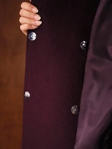 MOTF PREMIUM WOOL RAGLAN SLEEVE BELTED OVERCOAT - Red Violet - View 12