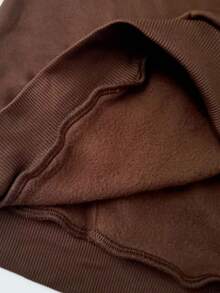 Manfinity Nomadique 男士秋季几何印花长袖口袋设计休闲抽绳连帽衫（不对称印花） - 彩色 - 查看 7