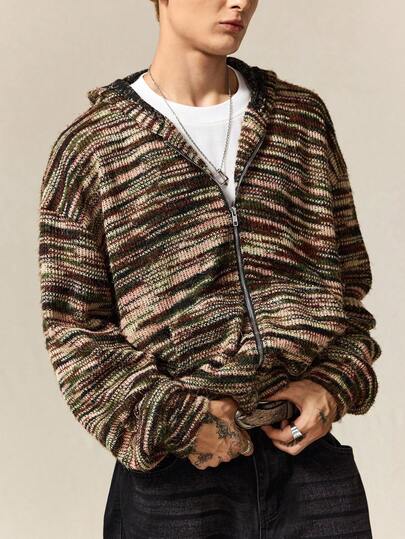 Street Life Men's Casual Retro Zip-Up Hooded Jacket, Autumn/Winter