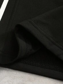 PAVTROS Men Casual Striped Print Zip-Up Jacket And Sweatpants Set, Fall Clothes - Black - View 6