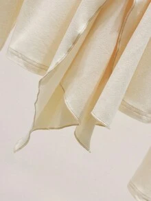 Franclia 女士秋冬温柔精致杏色腰身针织T恤，可拆卸两件式设计，时尚修身，百搭秋季新年感恩节派对婚礼场合。 - 杏色 - 查看 4