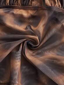 Soleia Women's Vacation Knitted Mesh Retro Brown Leopard Print Halter V-Neck Tie Bow Mesh Ruched Romantic Camisole, Suitable For Dates, Valentine's Day, Sexy, Parties, Beach Cruises, Easter, Carnival, Afternoon Tea Animal Print Swim Top Cheetah Print Brown Animal Print Top Cheetah Print Top Brown Bikini Top Animal Print Bikini Top Summer Animal Print Halter Top Brown Halter Top