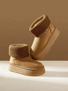 CUCCOO EASI 女士圆头平底雪地靴 - 棕色 - 查看 6