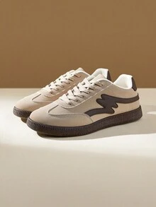 CUCCOO EASI 2025年新款春季女款复古百搭休闲运动平底鞋 - 米色 - 查看 2