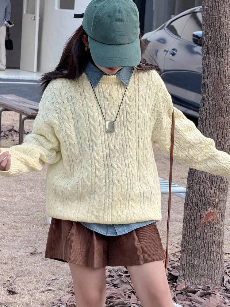 Tween Girls Round Neck Pullover Sweater, Fall