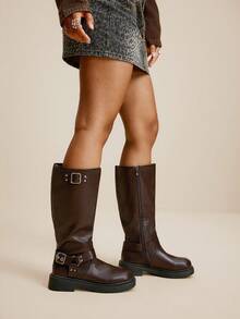 Daringsoles Botas medianas de mujer de color marrón