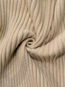 Florisole Bohemian Line Casual Minimalist Sweater Dress - Apricot - View 9