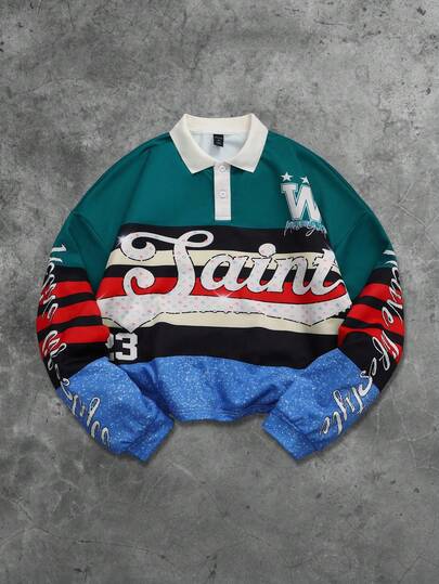 Street Life بلوزة بغطاء رأس يناسب الجنسين، بطراز رياضي أمريكي كلاسيكي، مطبوع بطباعة إنجليزية، مناسبة للخريف