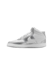 Nike Court Vision Women's Sneakers White/Metallic Silver CD5436-108 - White/Metallic Silver - View 5