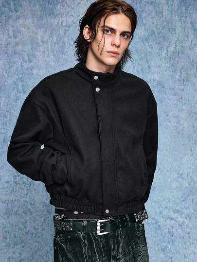 Grunge Punk Men's Casual Utility Overcoat, Fall/Winter