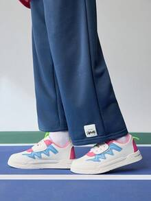 SHEIN 1 双时尚休闲百搭百搭舒适软底轻便系带平底运动鞋，适合返校季