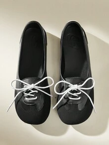 CUCCOO EASI 女士黑色圆头平底玛丽珍分趾鞋，低跟，校园风格 - 黑色 - 查看 6