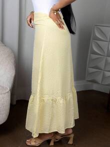 Melissa Matos Váy sọc thường ngày cho nữ - Màu vàng - Xem 3