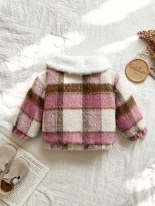 SHEIN Baby Girls Jackets - Multicolor - View 2