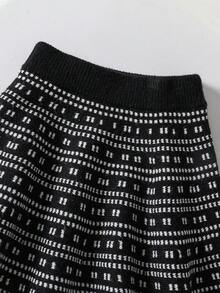 女童毛衣裙套装，荷叶边领针织开衫和百褶裙，适合年轻女孩的学院风针织连衣裙，2025 秋冬新品系列 - 杏色 - 查看 7