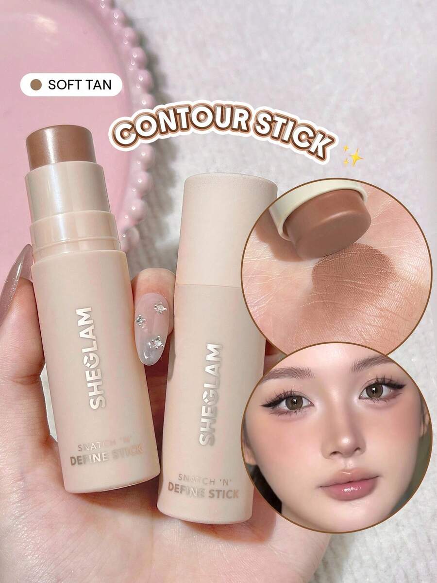 SHEGLAM Snatch 'N' Define Stick-Soft Tan Cream 輪廓棒 持久度高顯色防汗古銅色塑形輕盈光滑自然輪廓面部彩妝派對輪廓和古銅色 品牌 美容 化妝 化妝品 適合女性與女孩 完美搭配冬季 Y2K 時尚 流行 生日禮物 假期 派對準備就緒 最佳顏色