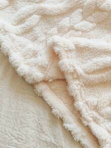 Vintaside Kids 秋冬季 Tween Girl 米色提花毛绒连帽卫衣连衣裙，适合逛街、公园漫步、居家休闲、懒洋洋看电视剧、参加聚会等日常外出。