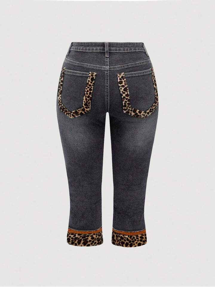 Our J-Fashion Y2K Low-Waist Vintage Leopard Faux Fur Patchwork