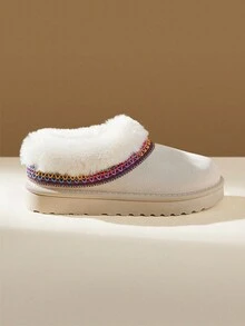 CUCCOO EASI 女士圆头平底雪地靴 - 米色 - 查看 1