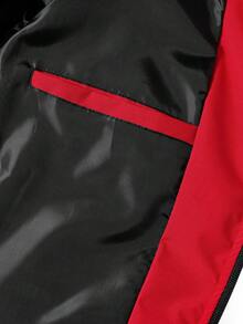 Manfinity Homme Men's Solid Color Long Sleeve Loose Hooded Dress, Winter Father-Son Matching Dress, Suitable As Gift For Friends, Husbands, Boyfriends - Red - View 7