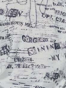 TypaGal Áo thun in họa tiết dáng rộng, cổ trễ vai. Chiếc áo cánh thường ngày dành cho nữ này mang đến phong cách thoải mái với kiểu dáng rộng rãi và họa tiết đồ họa. - trắng - Xem 6