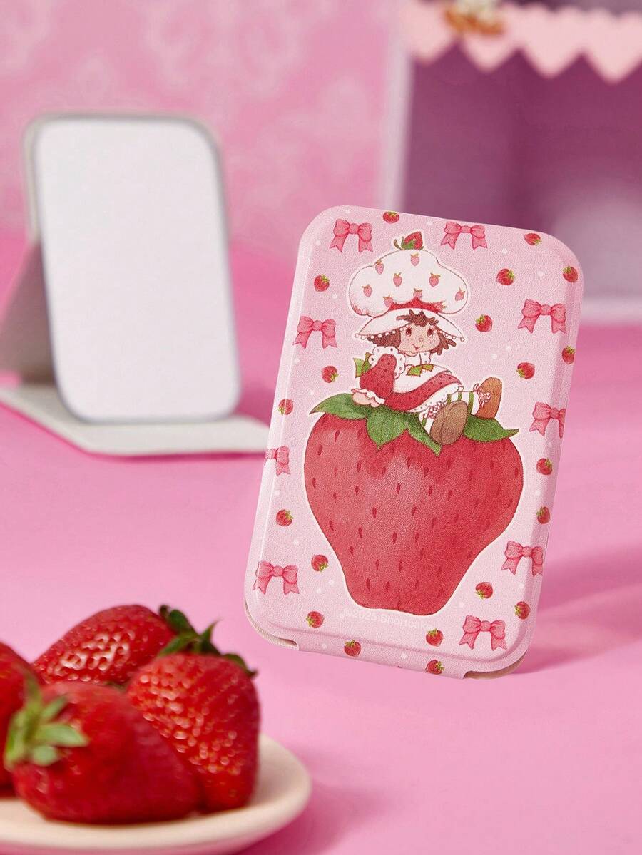 Strawberry Shortcake X SHEIN Cartoon Figure Graphic Mirrors,Gift Ideas - Baby Pink - View 1