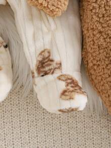 Cozy Pixies Newborn Baby Boy/Girl Cartoon 3D Bear Animal Pattern Fleece Lined Zip-Up Hoodie & Pants 2pcs Set Fall Winter