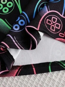 6pcs Boys' Minimalist Video Game Graphic Print Long Sleeve Snug Fit Pajama Set Kids Loungewear - Multicolor - View 4