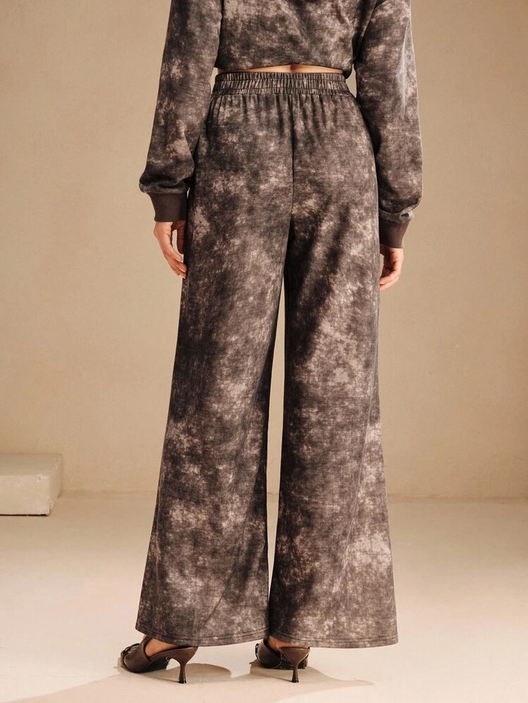 Women's Vintage Distressed Sequin Embroidered Sweatpants, Suitable For Autumn, Fall, Winter, Going Out, Elegant, Formal, Party, Chic, New Year, Christmas, Work