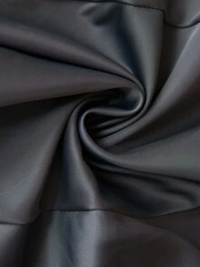 Revavyn Váy suông vải satin sang trọng, viền xòe, chắp vá, thắt eo - Xám - Xem 7