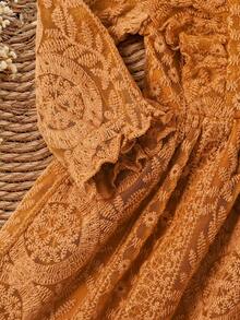 Vintaside Kids Baby Girls' Sweet Mesh Long Sleeve Loose Dress, Suitable For Outings, Parties And Gatherings, Spring/Autumn