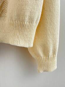 GlowEve Weicher, locker sitzender, modischer und großzügiger Damen Pullover, Herbst/Winter - Aprikosenfarben - Übersicht 7