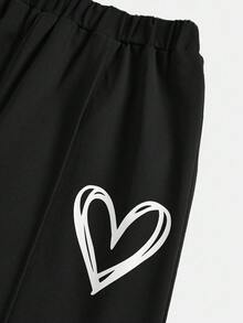 SHEIN Girlism 2pcs/Set Teen Girls Casual Loose Fit Crew Neck Raglan Sleeve Graphic Tee & Pleated Shorts Set, Lightweight Knit Outfit For Everyday, Back-To-School, Holiday, Outdoor, Spring Picnic Y2k Tween Outfit Y2k Outfits Full Outfit Set Y2k Girl Outfit Y2k Teen Outfit Girl Y2k Outfit Teen Y2k Outfit