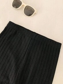 SHEIN 5 件套女婴都市时尚格子夹克、打底上衣和裤子套装，适合休闲、派对、节日、圣诞节