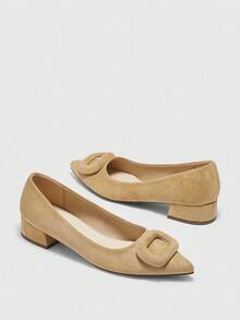 CUCCOO BIZCHIC New Vintage Fashion Versatile Minimalist Commuter Shoes For Women - Apricot - View 5