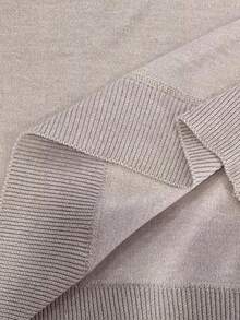 Manfinity Mode Men's Half Zip Placket Striped Long Sleeve Casual Sweater , Fall Winter