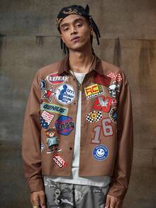 AXEPEAK Chemise décontractée mode homme à manches longues et coupe courte, automne