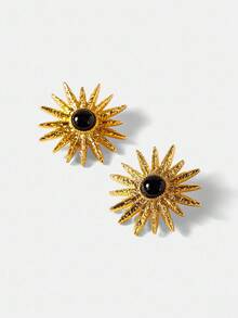 MOTF PREMIUM PENDIENTES DE BOTÓN PARA MUJER - Dorado - Ver 5