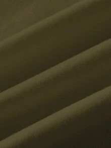 Attitoon Women's Back To School, 23 Vintage Pattern, Retro Autumn Loose Fit Half Zip High Neck Fleece Sweatshirt, Suitable For Autumn/Winter - Army Green - View 4