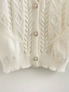 GlowEve 女士时尚百搭休闲修身毛衣背心，秋冬 - 白色 - 查看 7