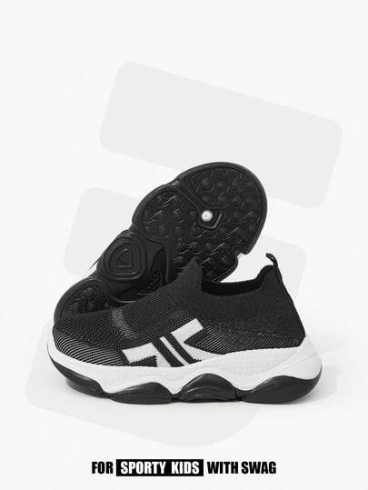 JNSQ 1 双儿童休闲系带平底运动鞋，舒适透气黑色运动鞋，适合上学和运动，适合所有季节