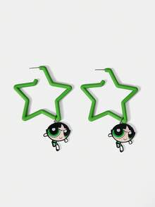 THE POWERPUFF GIRLS X SHEIN 女士吊坠耳环 - 彩色 - 查看 1