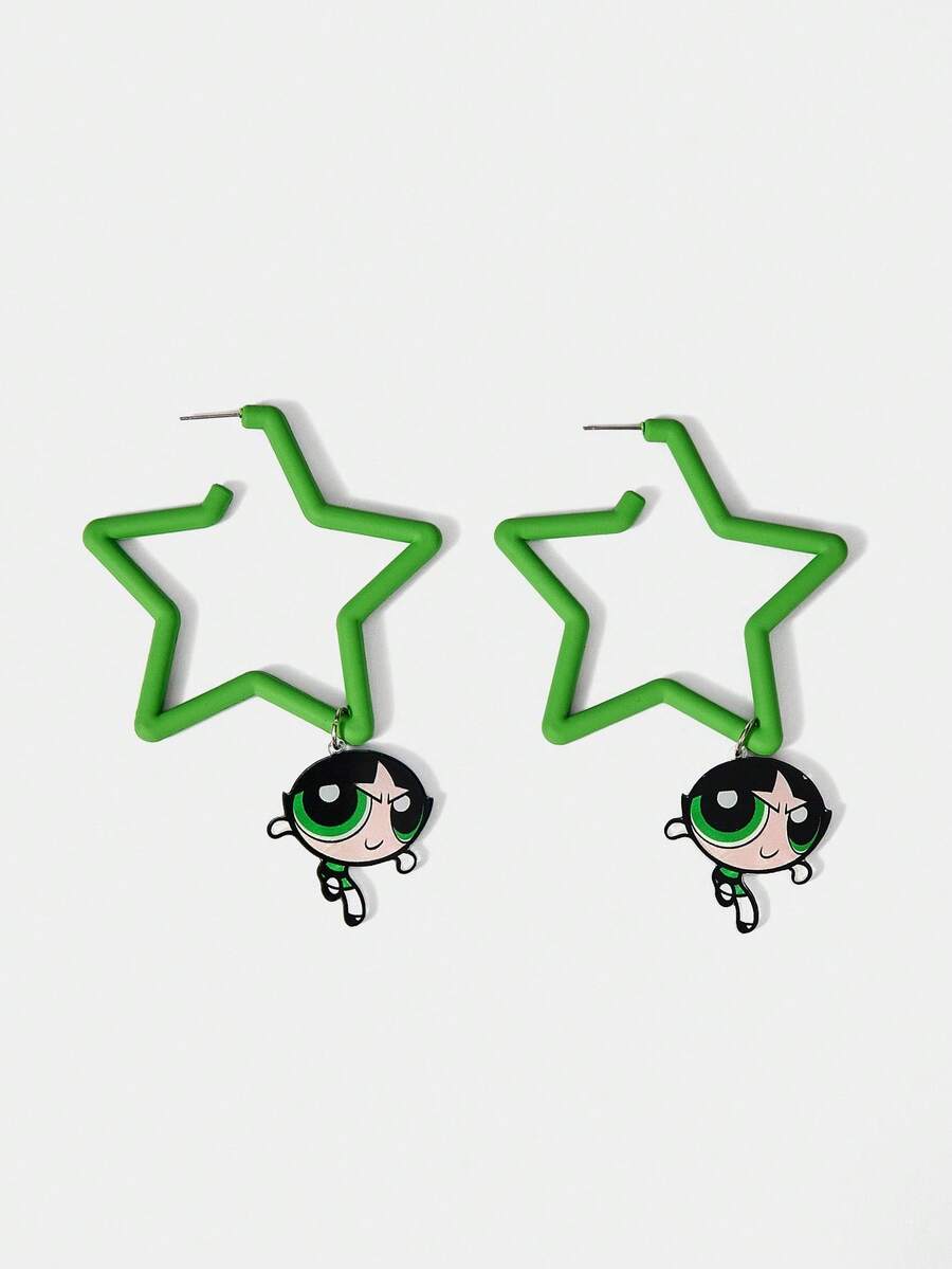 THE POWERPUFF GIRLS X SHEIN 女士吊坠耳环 - 彩色 - 查看 1