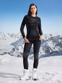 In My Nature Ropa interior térmica de lana merina para mujer, adecuada para esquiar, deportes, ciclismo, otoño/invierno