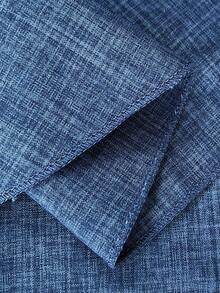 SHEIN CURVE+ Camisa casual de talla grande para mujer con mangas farol y lazo, de unicolor