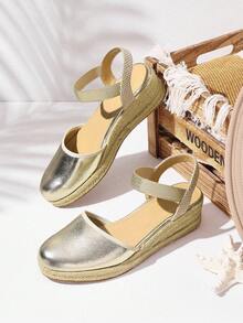 Styleloop Women's Casual Slip-On Platform Shoes, Versatile & Comfortable For Everyday Wear - Gold - View 1