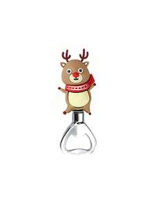 Joivida 1 Pc Multi-Style PVC Can Openers, Santa Claus, Red Houses, Reindeer, Candy Canes, For Home Use, Hotels, Restaurants, Christmas Gifts - Multicolor - View 10