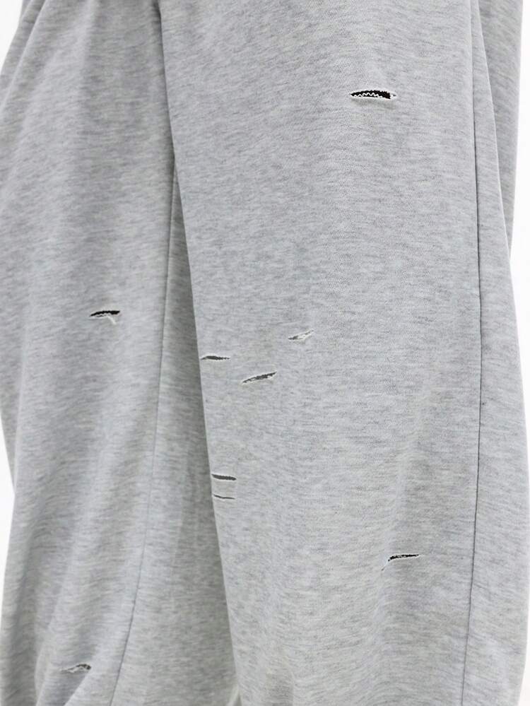 Weite Jogginghose im Used-Look mit Kordelzug in der Taille